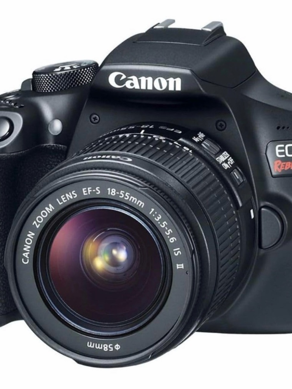 Canon Black DSLR Camera with 18-55mm Zoom Lens